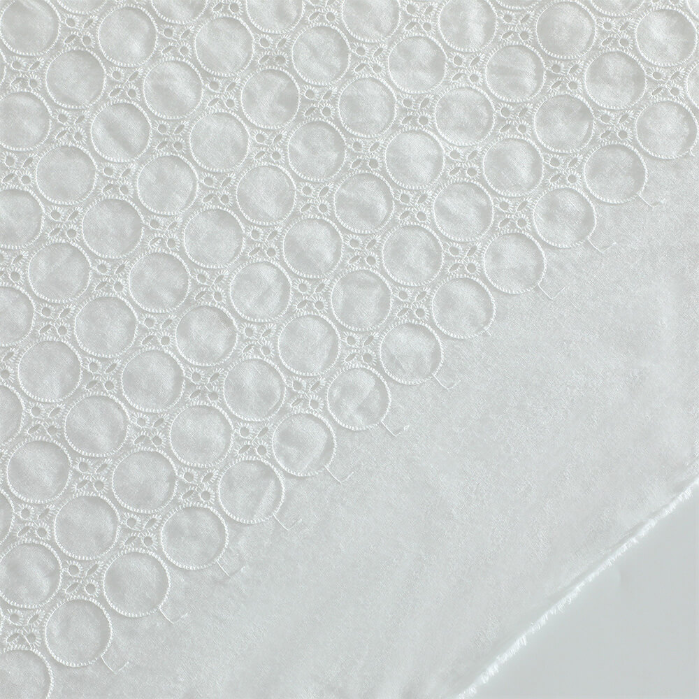 Embroidered Lace Embroidered Fabric Eyelet 100% Cotton for Women's Wea 8